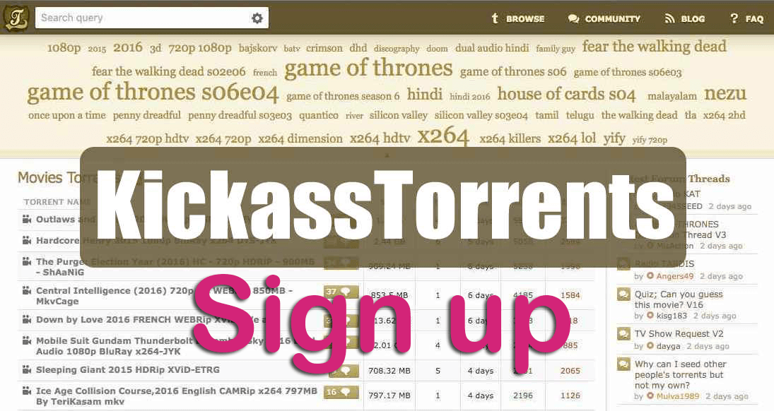 How to Sign Up for Kickass Torrents?