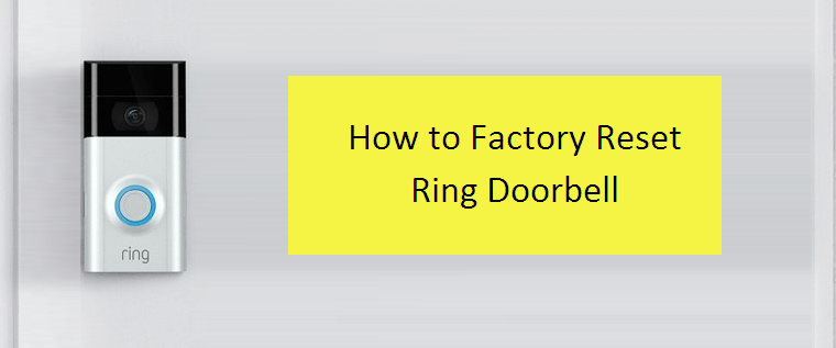 How to reset ring doorbell