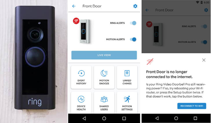 change wifi password for ring doorbell