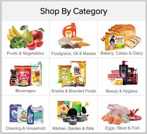 BigBasket shop by category page