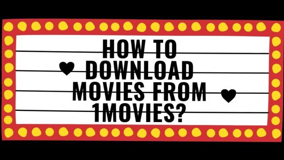 Banner giving details on how to download movies from 1Movies
