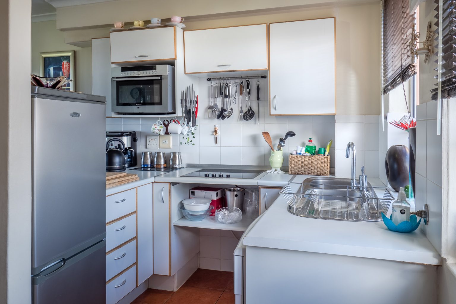 space saving small kitchen sink idea