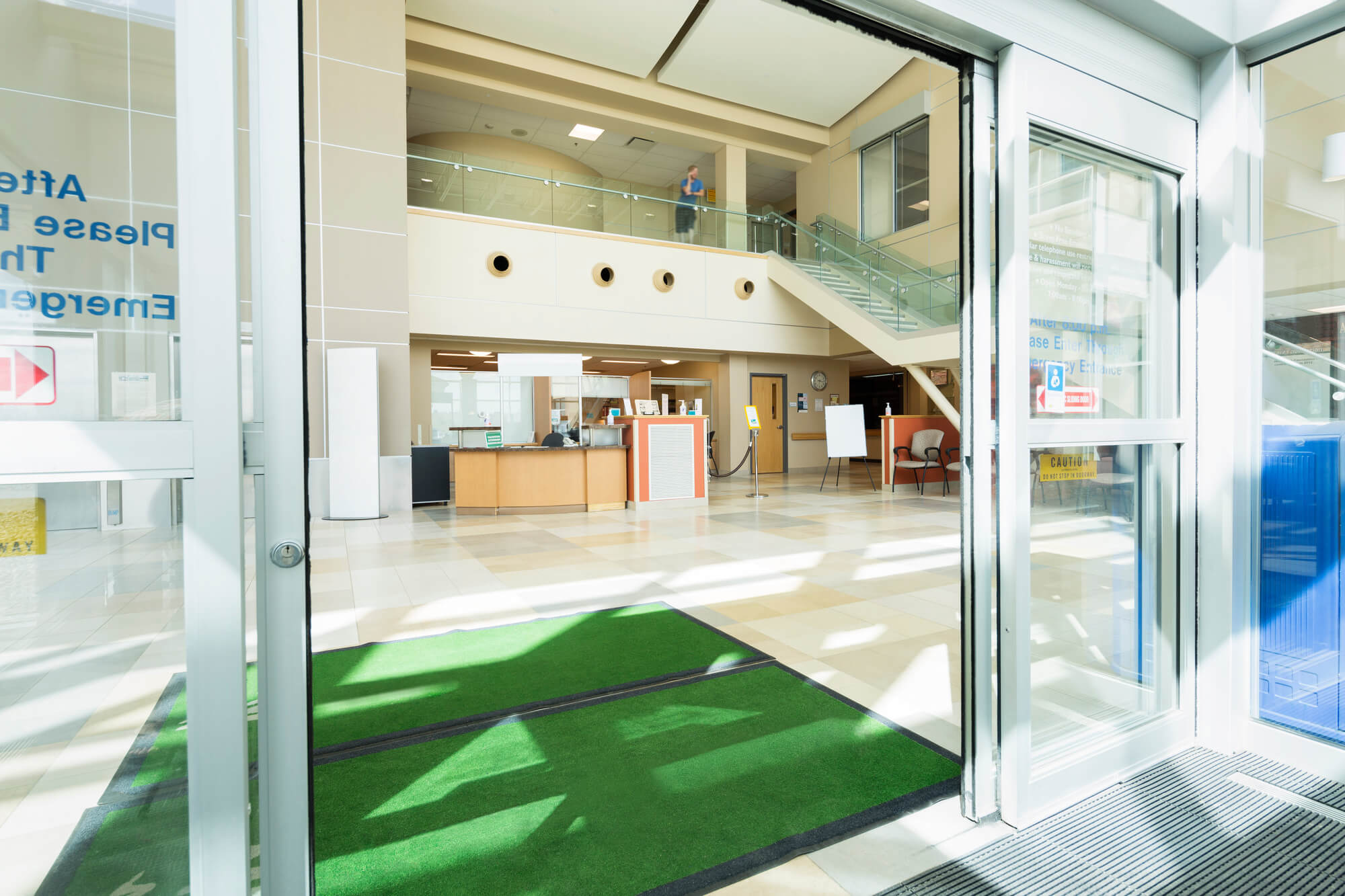 Door Mats At The Entrance Of Hospital