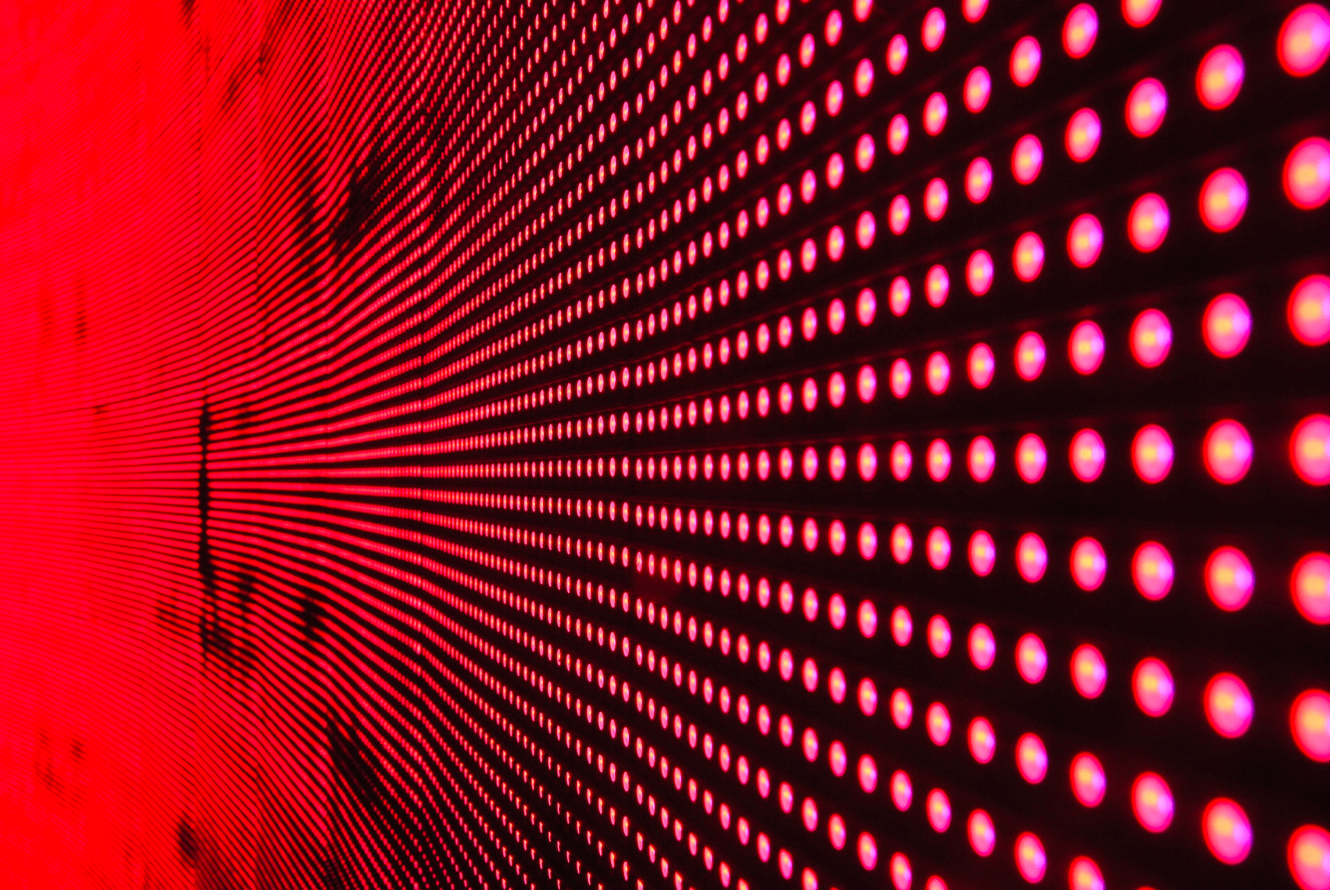 LED strip lights emit light (red visible light)