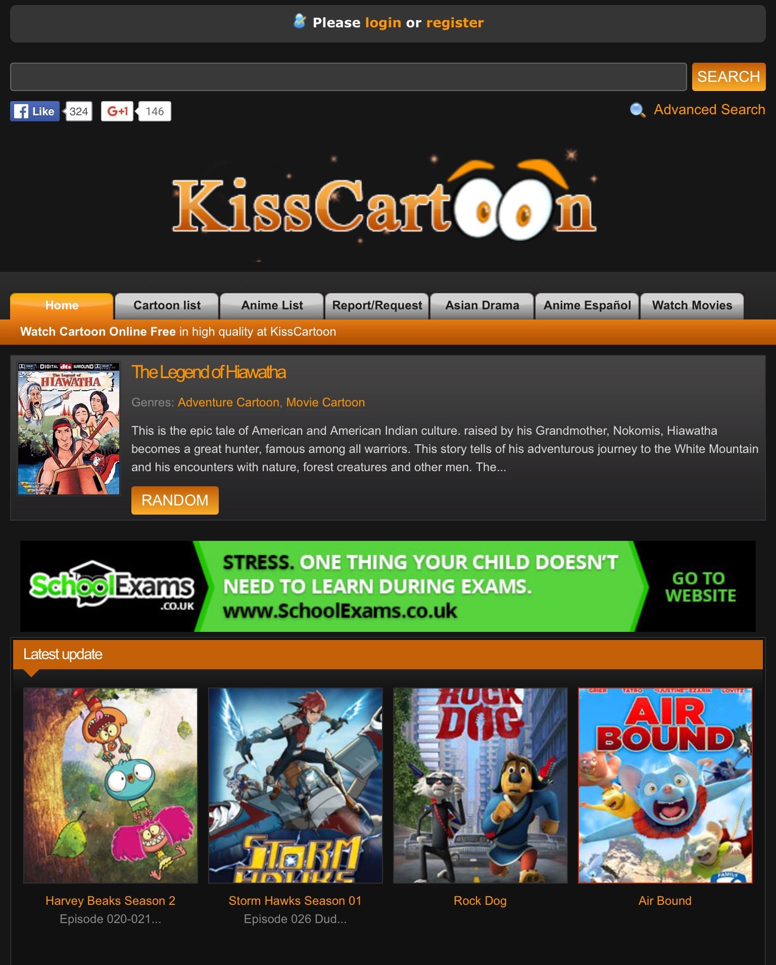 Remove Kiss Cartoon from Blacklist