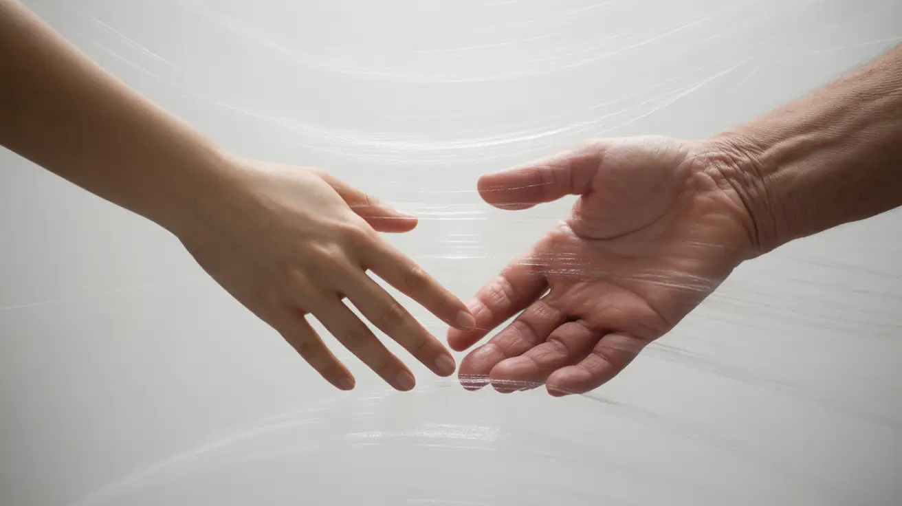 Two hands reaching toward each other