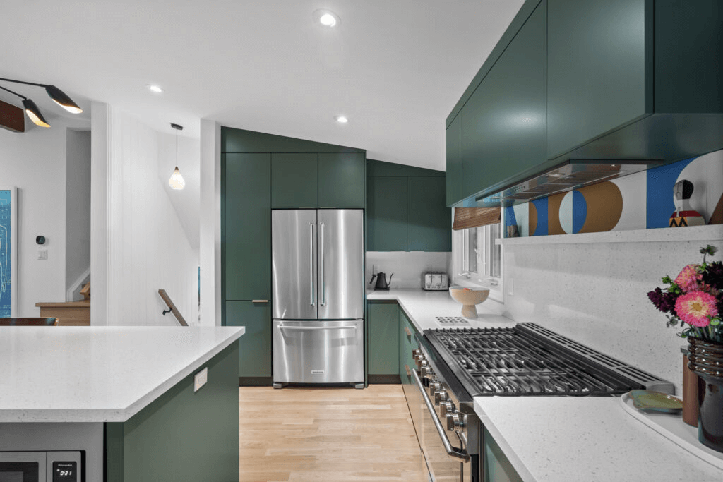 Modern Kitchens with Green Cabinets