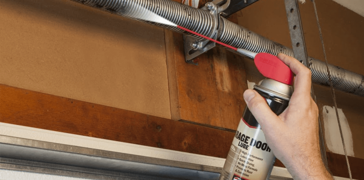 Lubricating a garage door