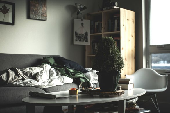 cluttered home